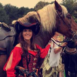 other lady with other horse