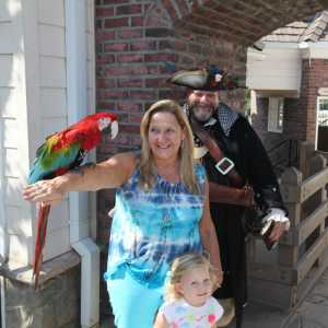 The Captain, Tova, a mother and her child.