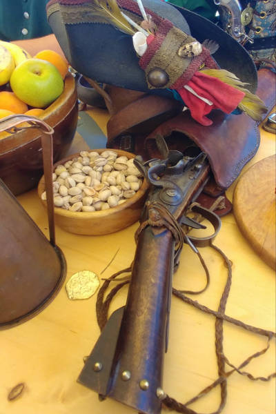 gun on table